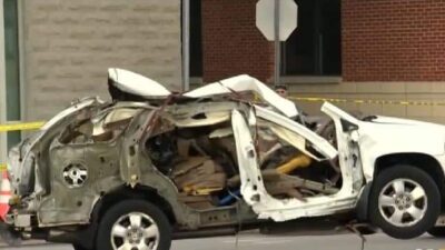 Car in Baltimore Parking Garage Explosion -