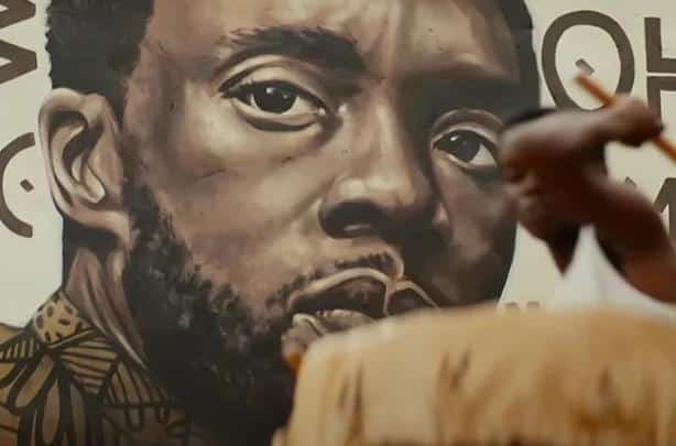Chadwick Boseman pic in Wakanda Forever 
