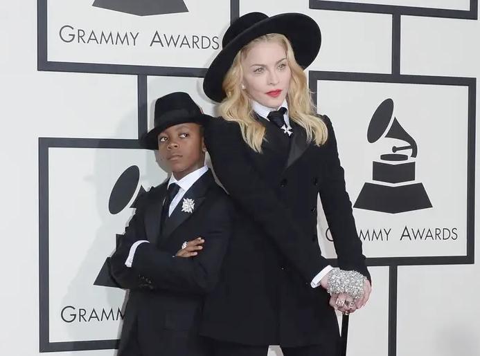 Madonna and one of her sons, David - Getty