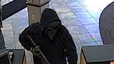 Men robbing bank