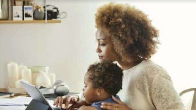 Mom and child (student debt)