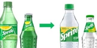 Sprite green and clear bottles