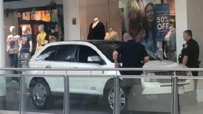 Car on 2nd floor of Boston mall - @ghettova via Twitter