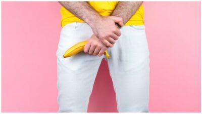 man with banana