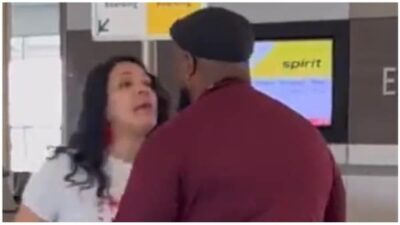 Spirit staffer and passenger fight