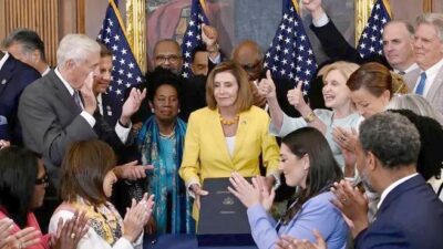 Nancy Pelosi & Dems celebrate passage of Inflation Reduction Act - Getty