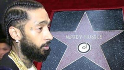 Nipsey Hussle & Walk of Fame Star (composite)