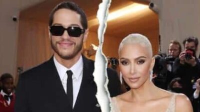 Pete Davidson - Kim Kardashian (split) - via Twitter