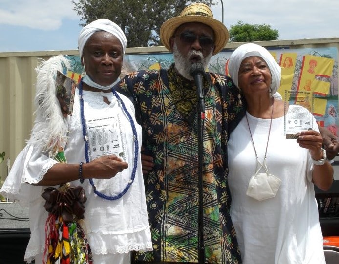 Queen Nzingha Camara, Ben Caldwell and Mama Rene Fisher-Mims: Photo Credit, Ricky Richardson