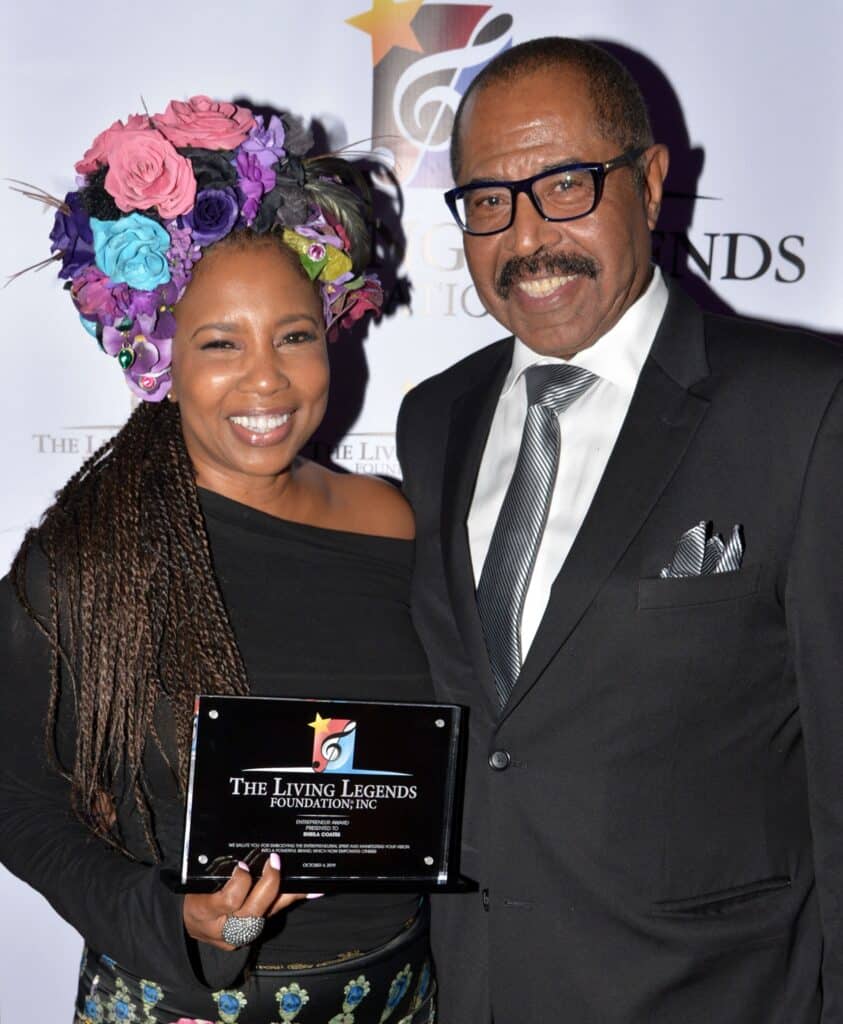 The Living Legends Foundation Award Gala with honoree Sheila P. Coates who received the 2019 Entrepreneur Award and Living Legends Foundation founder Ray Harris at the Taglyan Complex in Hollywood, CA. (Photo Credit: Courtesy of the Living Legends Foundation)