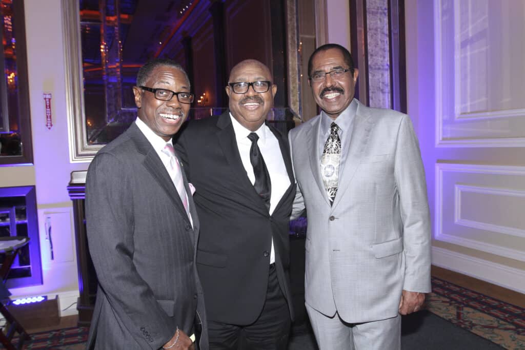 Pictured left to right: David C. Linton, Chairman of the Living Legends Foundation; Varnell Johnson, President of the Living Legends Foundation; and Ray Harris, founder and Chairman Emeritus of the Living Legends Foundation. (Photo Credit: The Living Legends Foundation)