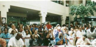 Uplifting Minds II entertainment conference panel in Crenshaw Baldwin Hills Mall in Los Angeles