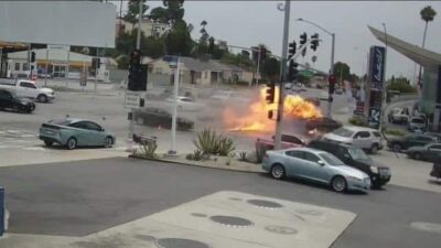 Windsor Hills (LA) crash that killed 6 - screenshot
