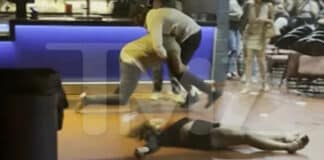 Woman knocked Out at Chris Brown concert