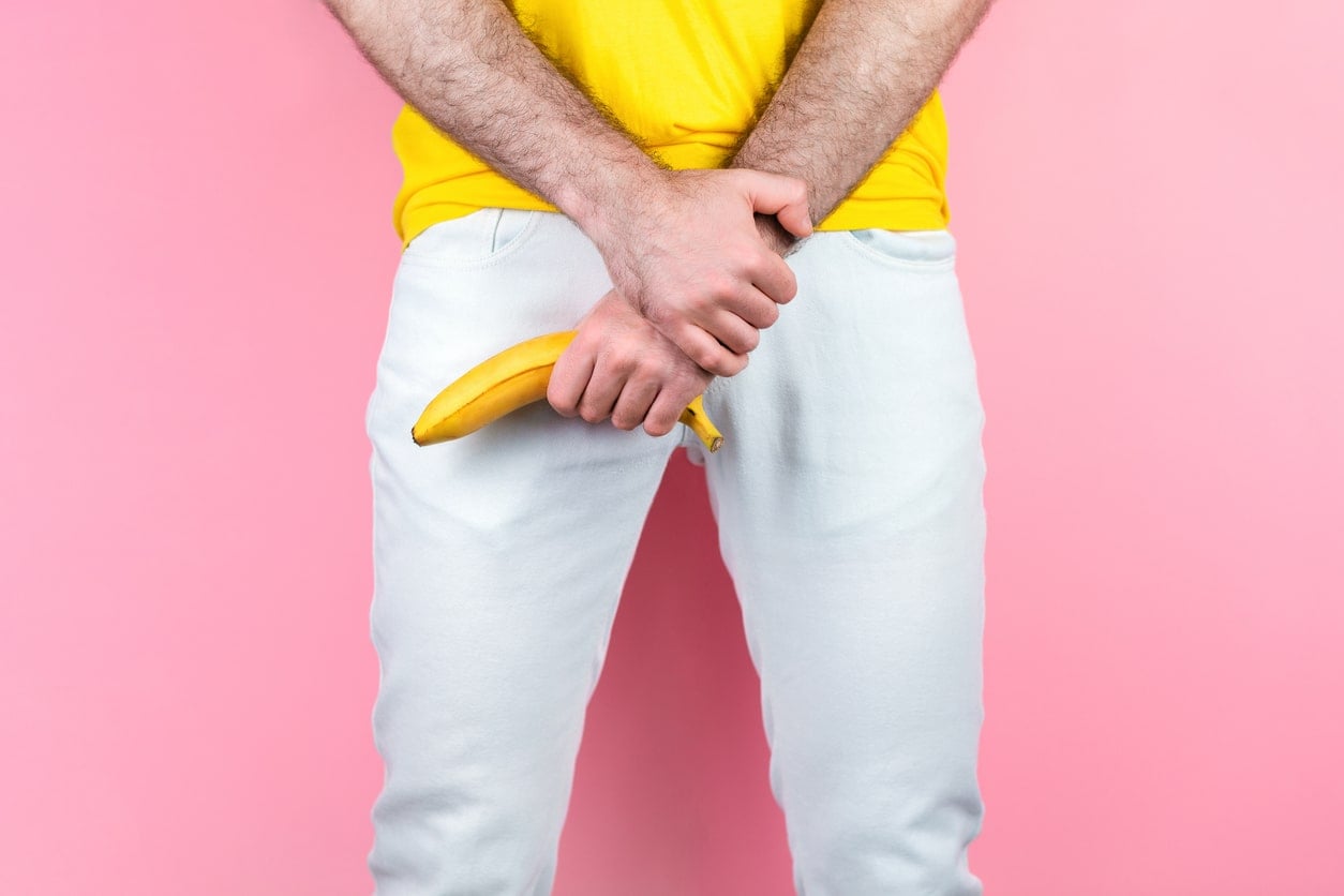 man with banana