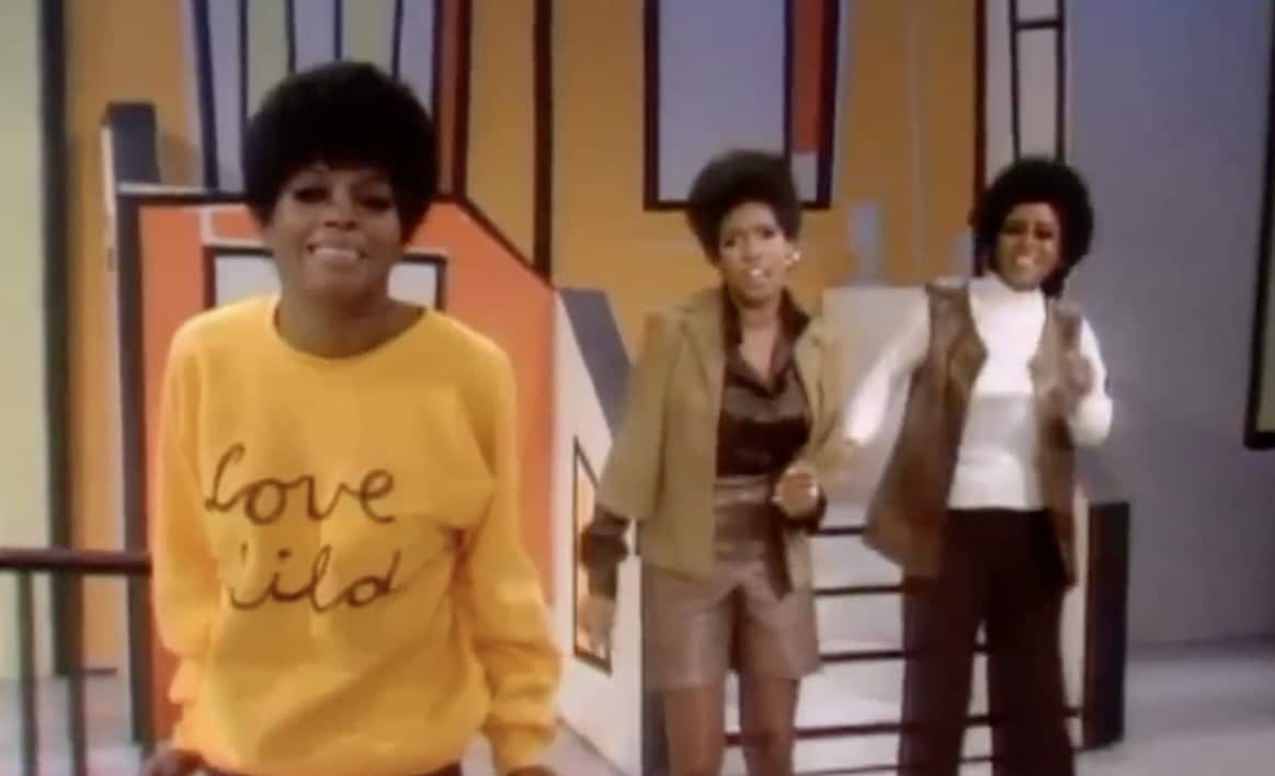 The Supremes perform on "The Ed Sullivan Show" in casual clothing