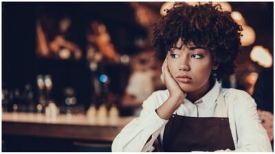 black waitress