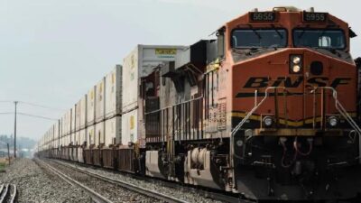 Train with cargo