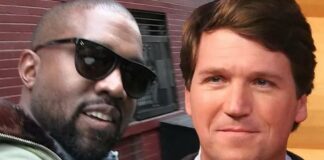 Kanye West and Tucker Carlson (TMZ-Getty)