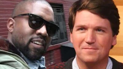 Kanye West and Tucker Carlson (TMZ-Getty)