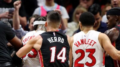Raptors - Heat Scuffle (Getty)