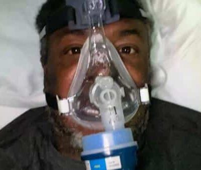 Cedric Ceballos, suffering from COVID-19, tweets a photo of himself from the ICU