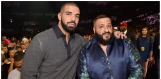 Drake and DJ Khaled at awards show