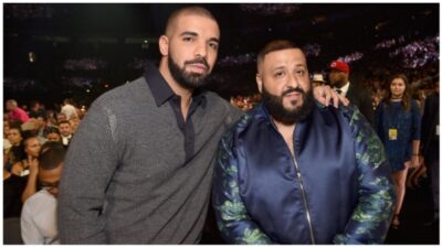 Drake and DJ Khaled at awards show