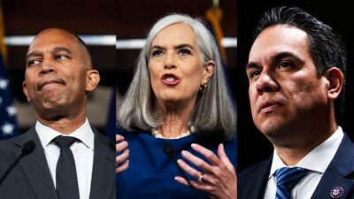 Hakeem Jeffries - Katherine Clark - Pete Aguilar (Getty)