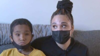 Malakai Roberts and mother / screenshot