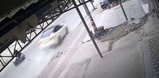 Tesla speeding through Chinese town streets