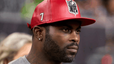 Michael Vick in red cap