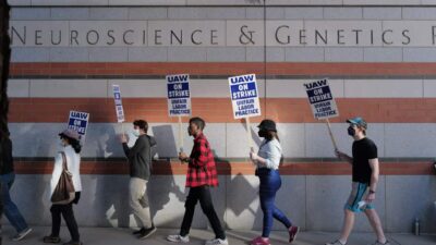 Maxim Elramsisy |California Black Media Students on the picket line in November 16, 2022