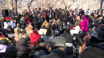 Central Park - Exonerated 5 Gate renaming ceremony (CNN)