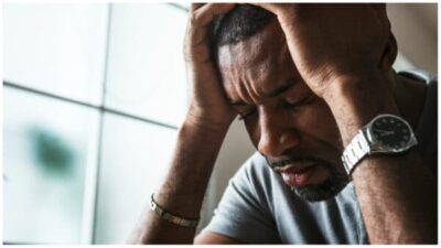 depressed black man