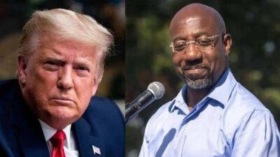 Donald Trump & Raphael Warnock (Getty)