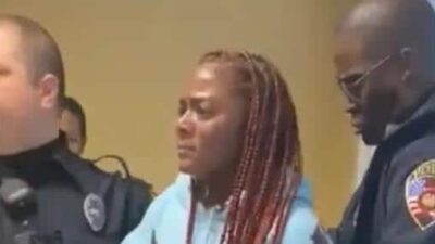 Leilla Hamound was arrested for misdemeanor disorderly conduct on Wednesday at WSSU's Carolina Hall - TikTok screenshot