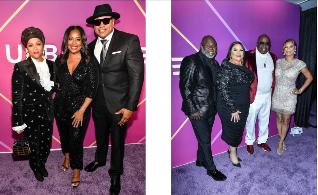 Simone Smith, Michelle Rice, LL Cool J, David and Tamela Mann, Bobby Brown and Alicia Etheredge-Brown attend the TV One Urban One Honors at The Eastern