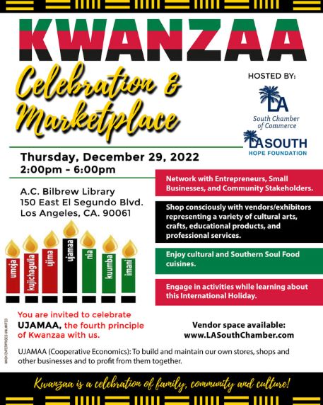 Kwanzaa Celebration and Marketplace flyer: Courtesy Photo