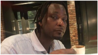 Kwame Brown drinking coffee