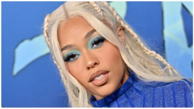 Jordyn Woods as a blonde