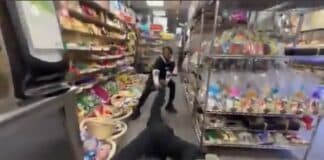 Store worker assaults customer.