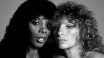 Donna Summer and Barbra Streisand on the cover of "No More Tears: Enough is Enough"