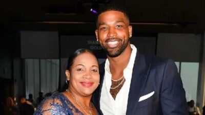 Tristan Thompson & mom Andrea - Getty
