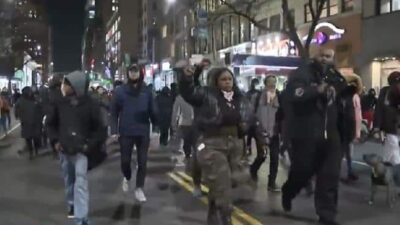 Tyre Nichols protest - NYC - screenshot