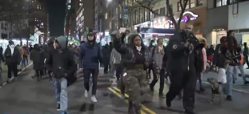 Tyre Nichols protest - NYC - screenshot