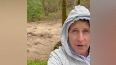 Ellen DeGeneres posts video of flash flood