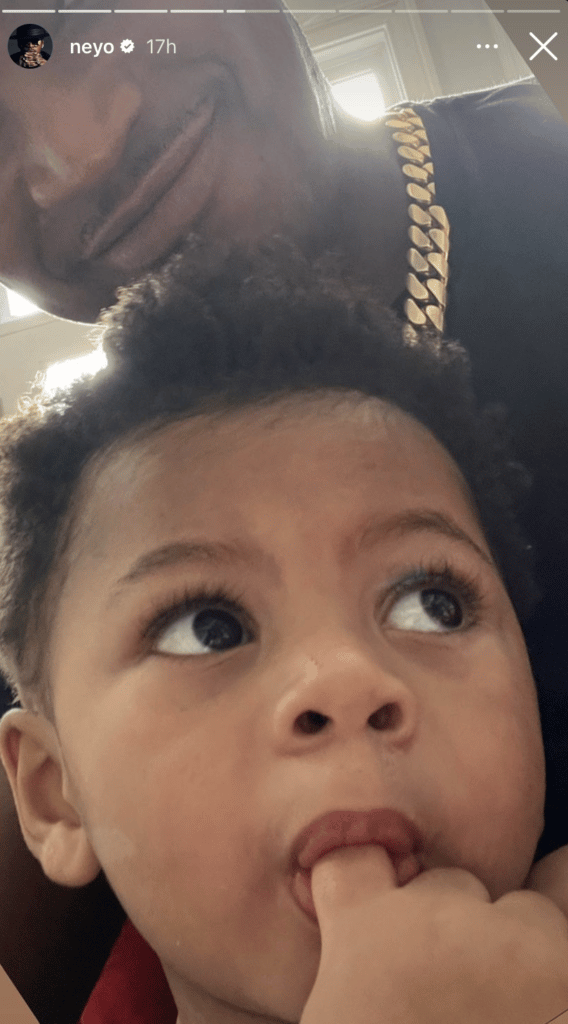 Ne-Yo with his young son