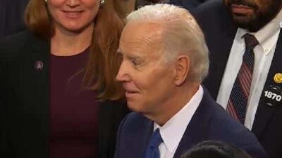 Joe Biden after SOTU - 2023 - screenshot