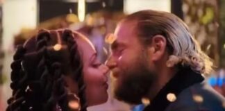 Lauren London & Jonah Hill kiss - via Netflix